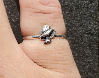 Sterling Silver Mushroom Ring