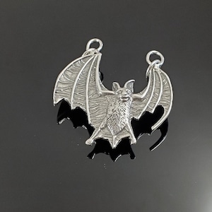 Large Sterling Silver Bat Pendant