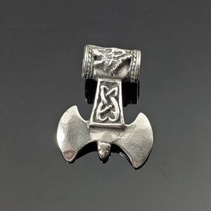 Sterling Silver Celtic Battleaxe Pendant