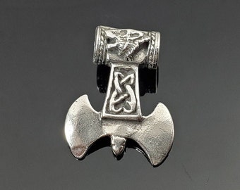 Sterling Silver Celtic Battleaxe Pendant