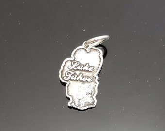 Small Sterling Silver Lake Tahoe Charm