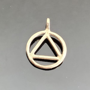 Bronze AA Alcoholics Anonymous Pendant