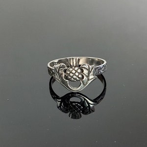 Celtic Thistle Scarf Ring – Celtic Crystal Design Jewelry