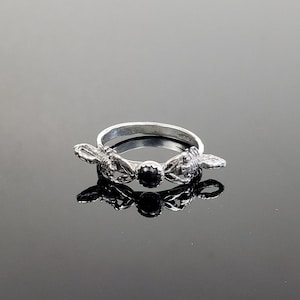 Sterling Silver Double Scorpion and Black Onyx Band Ring