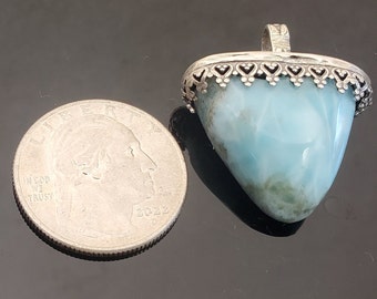 Sterling Silver and Larimar Pendant