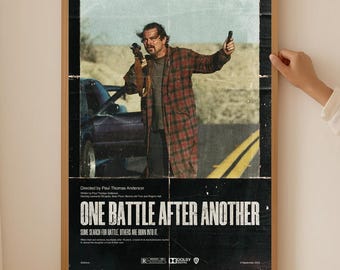 Póster de la película "One Battle After Another" sin marco, arte mural de la película de Paul Thomas Anderson, impresión cinematográfica de 2026, decoración moderna para habitaciones.