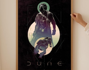 Póster sin marco del equipo táctico Stillsuit, arte mural de supervivencia Fremen, lámina de tecnología de ciencia ficción.