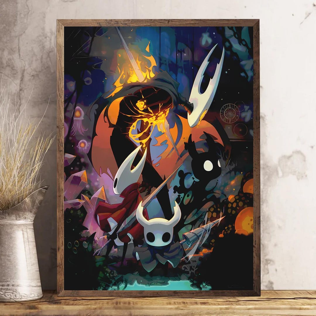 Hollow Knight Characters Art Poster Unframed, the Knight Hornet Print ...