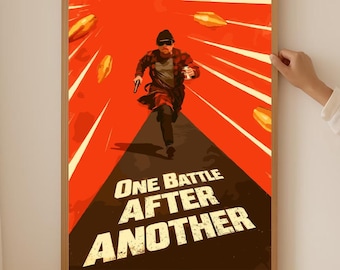 Póster "Una batalla tras otra" sin marco, arte mural de acción de Paul Thomas Anderson, impresión cinematográfica de 2026, decoración de cine