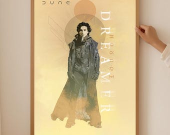 El cartel del soñador Paul Atreides sin enmarcar, arte místico de la pared de ciencia ficción, impresión del retrato de Kwisatz Haderach