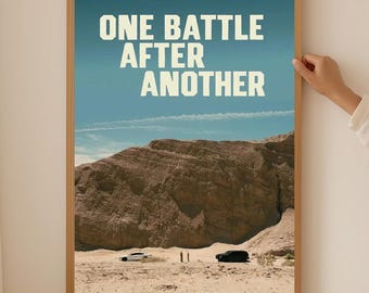 Póster "Una batalla tras otra" sin marco, arte mural minimalista de acción y suspense, impresión cinematográfica de 2026, decoración estética para el hogar.