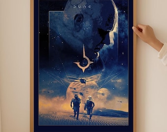 Póster de acción "Persecución en el desierto" sin marco, arte mural de persecución de ornitóptero, lámina de vuelo de ciencia ficción intensa