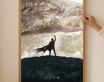Póster de la Profecía de Lisan Al Gaib sin marco, Arte mural del Mesías de Paul Atreides, Lámina de héroe épico de ciencia ficción