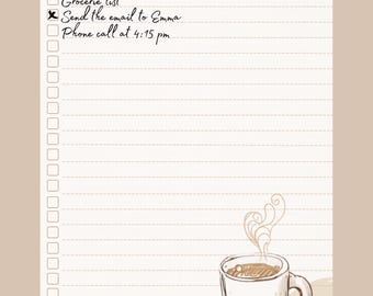 Takenlijst Espressoliefhebber | Checklist Notitieblok