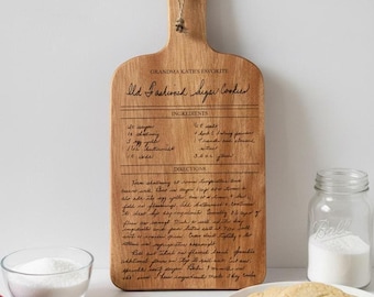 Handwritten Recipe Cutting Board
