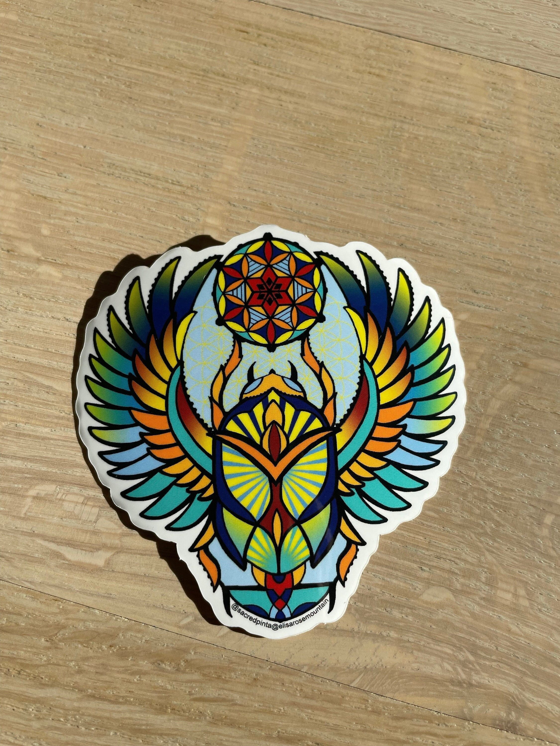 Scaracat Sticker Sacred Scarab Sticker - Etsy