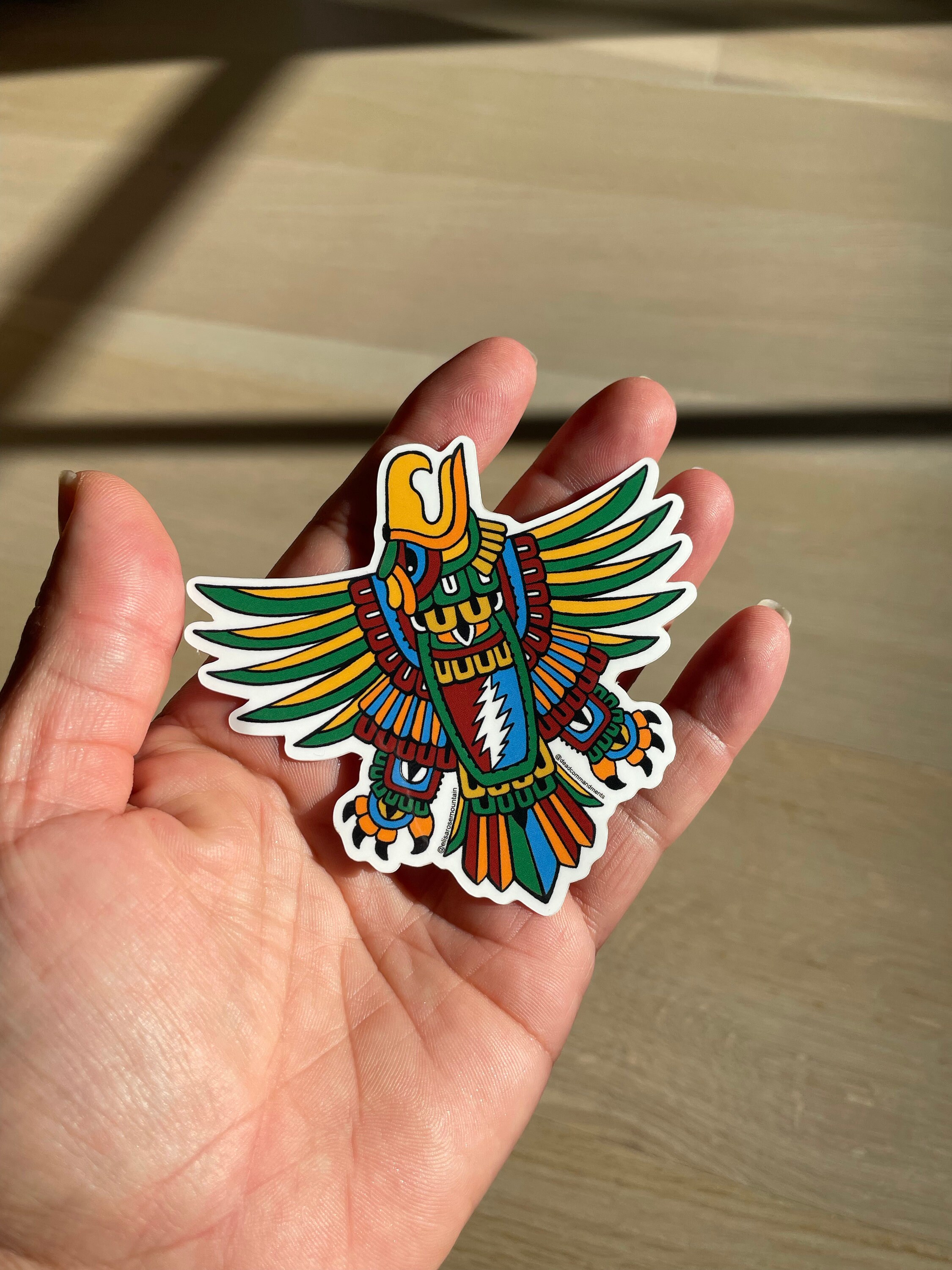 Cuauhtemoc-aztec Eagle Bolt Sticker - Etsy