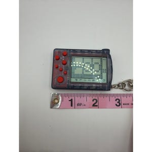 Vintage Brick Game Keychain Grey Red ET-118 Retro Handheld Console image 4