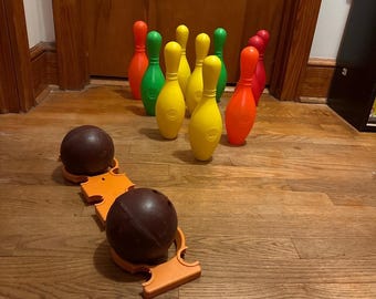 Vintage Miller High Life Bowling Ball, Beer Ball, Yellow