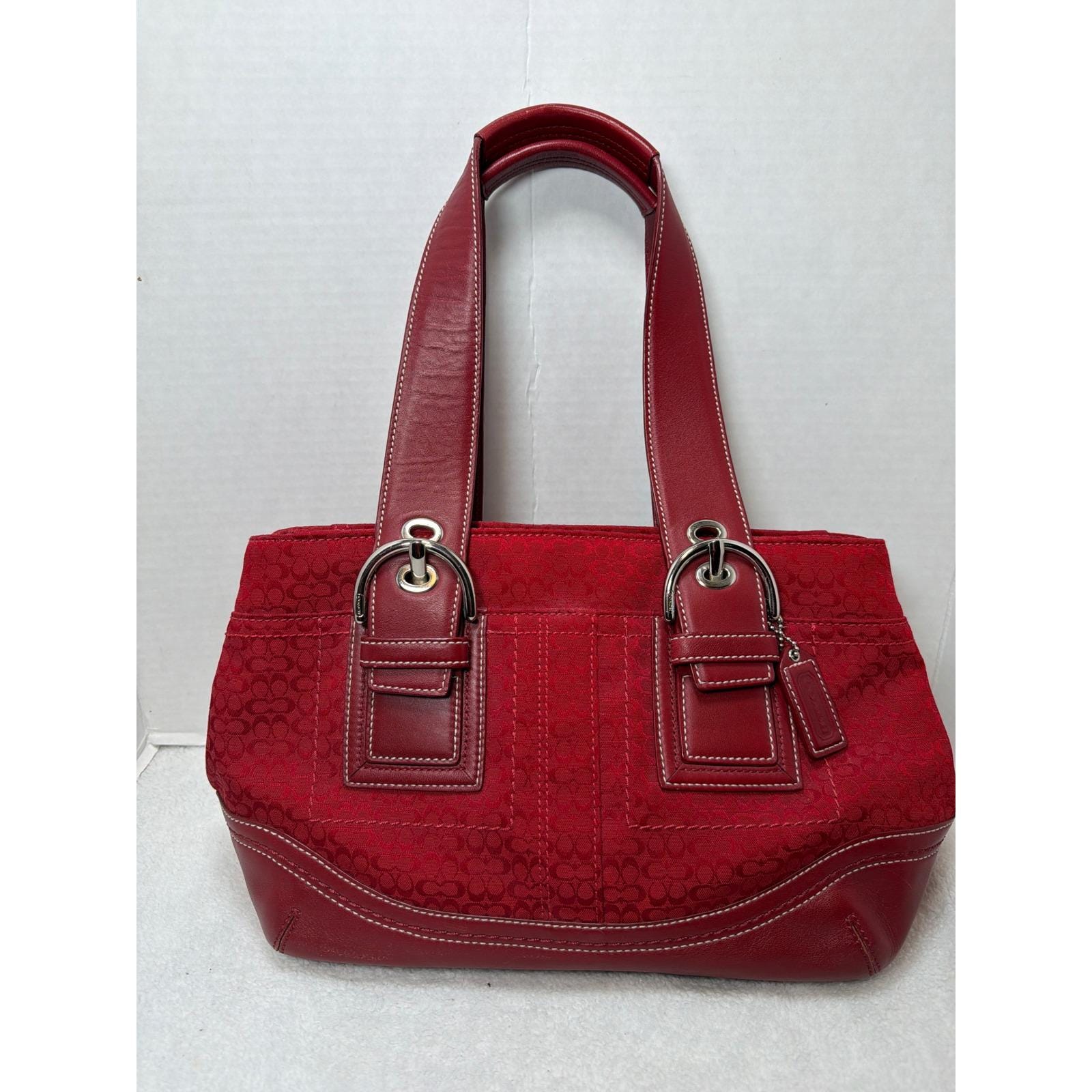 バッグ COACH SOHO Signature Shoulder Bag RED Coach Soho Bag Soho Signature Red - Etsy