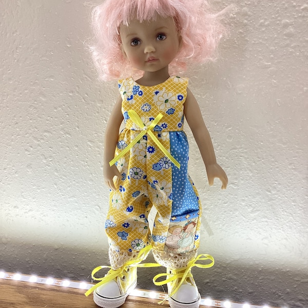 Friends, girly overalls with pocket, Boneka doll clothes, ooak