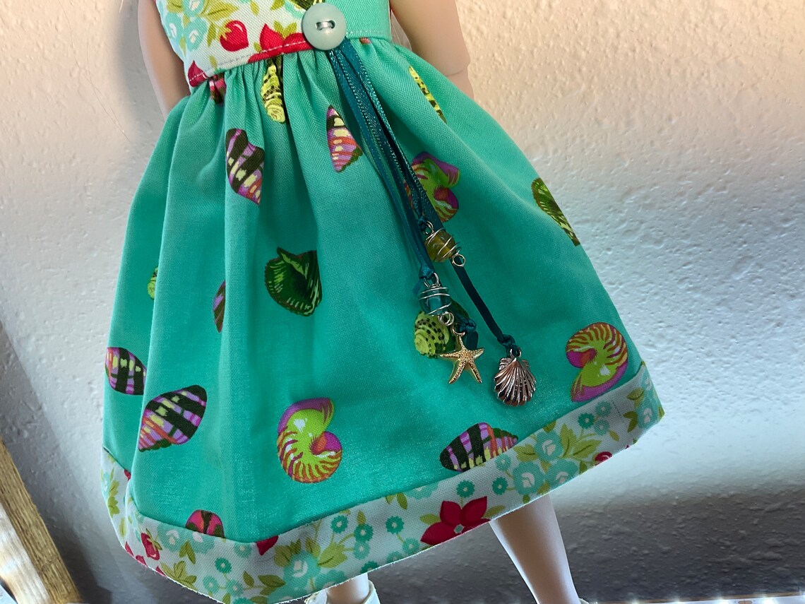 Seashells Charms Dress 14.5 Doll Clothes Ruby Red Fashion Etsy