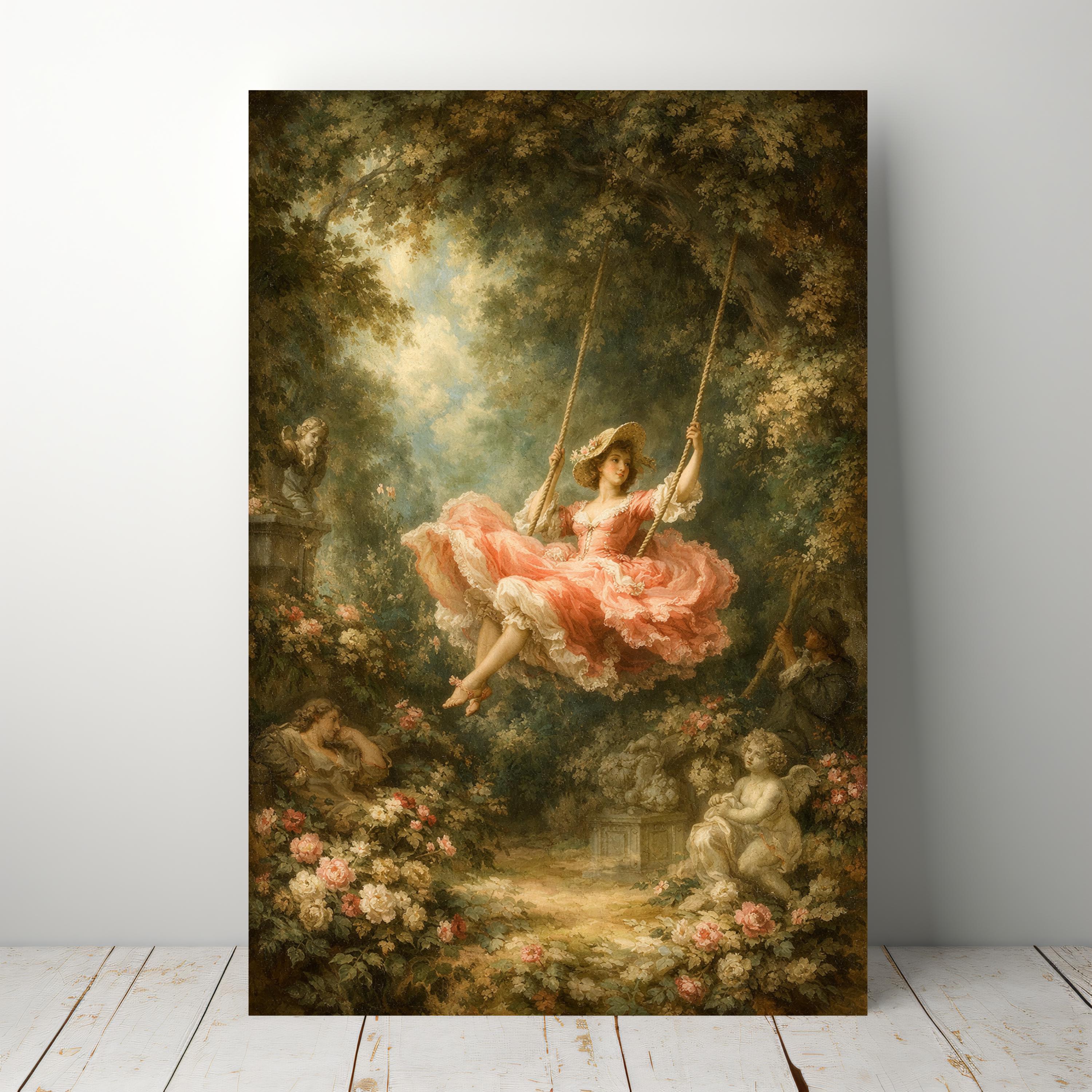 The Swing Rococo Painting Canvas Print | Fragonard Classical Art - Etsy