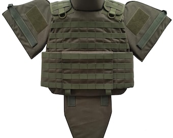 Tactical Vest 2XL Modular Plate Carrier Shark Olive Drab Cordura MOLLE Empty Prepper Gear