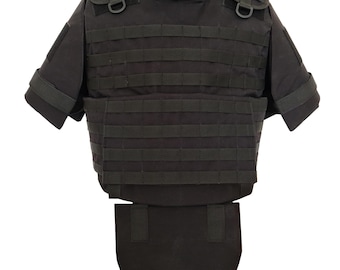 Tactical Plate Carrier 2XL Vest Modular Shark Black Cordura 1000D MOLLE Empty Prepper Gear