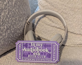 Audiobook Club Ticket Bookshelf Sign