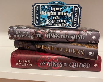 In My Dragon Riding Era Book Club Ticket Bookshelf Sign