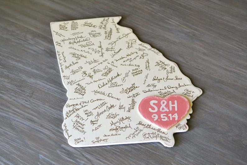 any statecountry available in many colors 2 ft Florida in Distressed Ocean Wooden State Wedding Guestbook