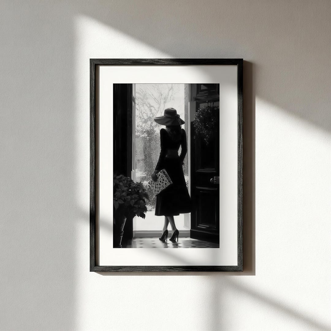 Black and White Retro Poster Print | Vintage Art Print | Mid Century ...