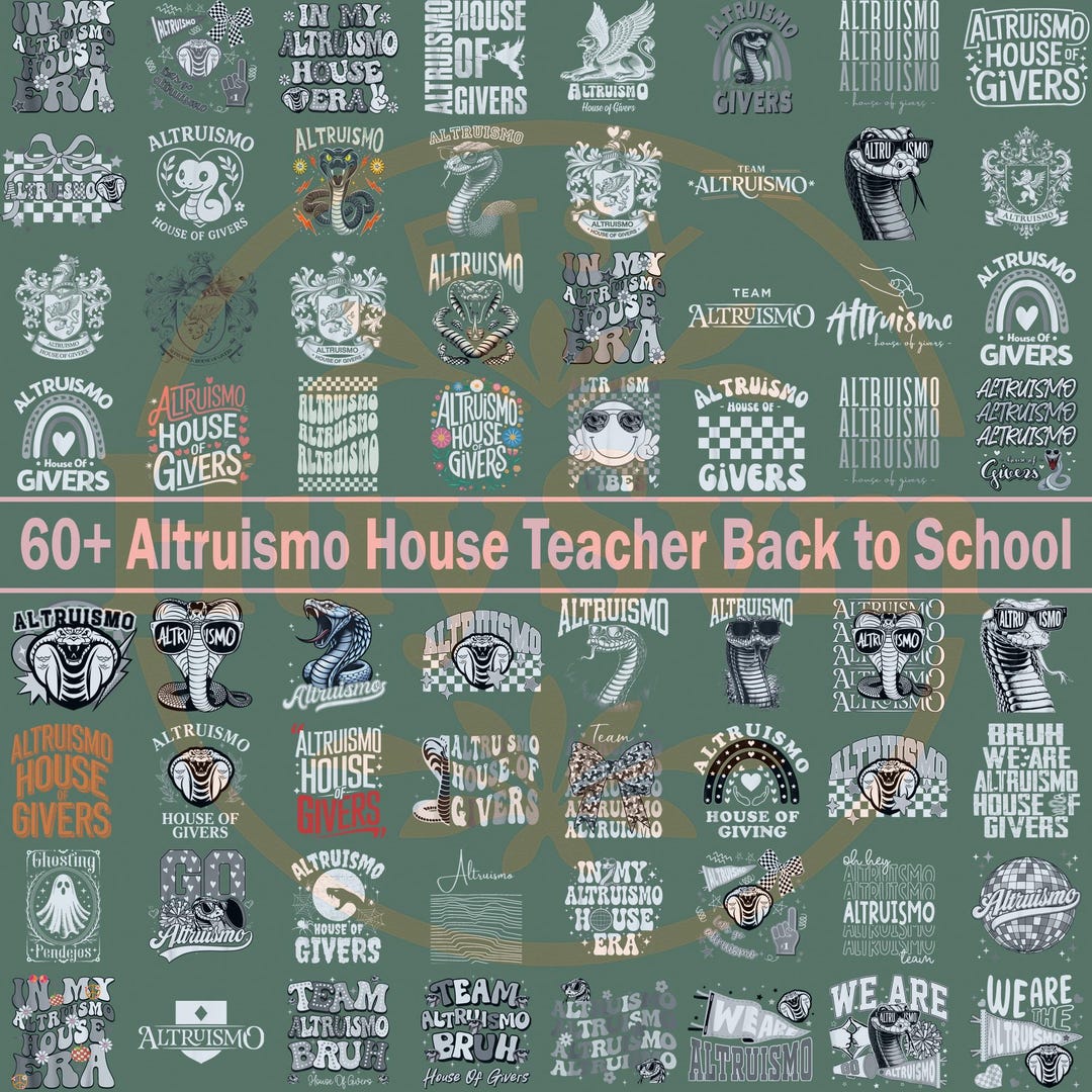 Altruismo House of Givers PNG Bundle: Back to School Graphics (digital ...