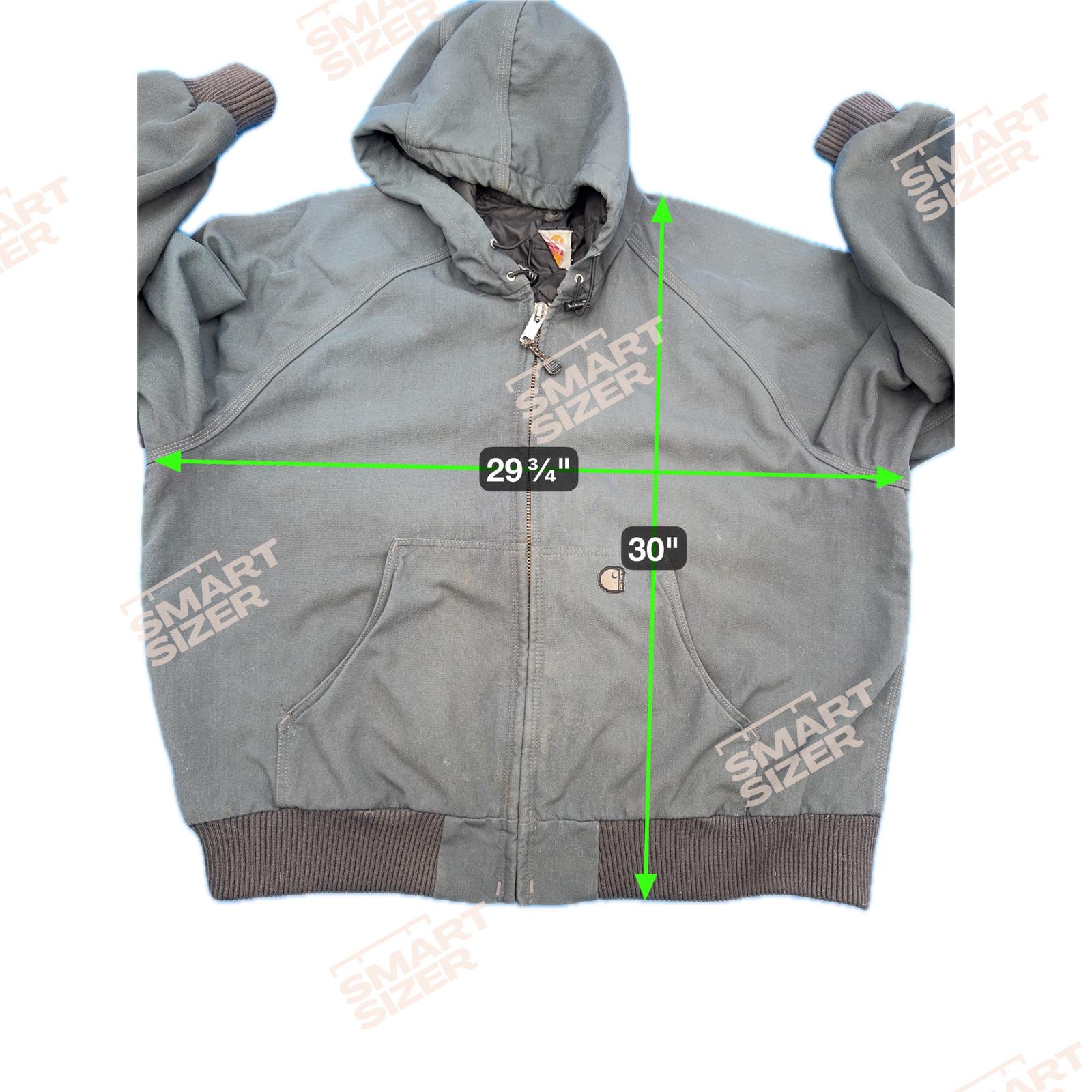 Vtg 90s Carhartt J140 Charcoal Grey Active Jacket 2XL Made in USA