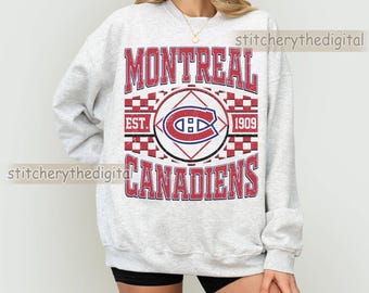 Vintage Montréal Canadiens Hockey-Shirt, Benutzerdefinierte Vintage Hockey-Shirt, personalisiertes Shirt, Spieltag Shirt, Montréal Canadiens Eishockey
