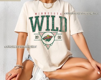 Koszulka retro Minnesota Wild Comfort Colors, koszulka retro Wild Comfort Colors, koszulka komfortowa, koszulka meczowa, koszulka hokejowa Minnesota Wild