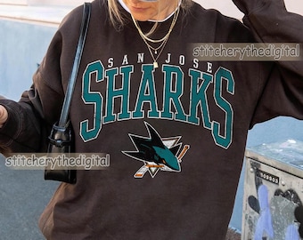Vintage San Jose Sharks Sweatshirt, Sharks Vintage Ice Hockey Sweatshirt, Retro Sweatshirt, Game day Sweatshirt, San Jose Sharks Hockey