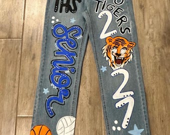 Custom Painted Jeans