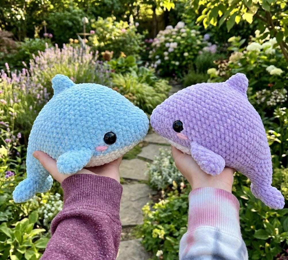 30 Dolphin Crochet Patterns for Ocean-Inspired Amigurumi, Gifts, and Nursery Decor 22 Ocean Plush Dolphin Crochet Pattern