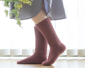 Japanese Warm Lounge Socks – Organic Cotton Cozy Room Socks Made in Japan