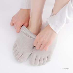 Charcoal 5-Toe Socks - Natural Deodorizing & Moisture Wicking, Anti-Odor Cotton Crew Socks, Made in Japan, Wellness Gift