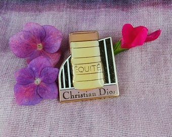 Christian Dior Equité Broche Vintage Perfume Pin Decat París