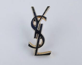 Vintage Huge YVES SAINT LAURENT Ysl Logo Brooch - Etsy Canada