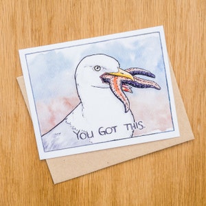 Vous avez ce goéland argenté Carte de voeux Oiseaux d'encouragement Papier 100 % recyclé