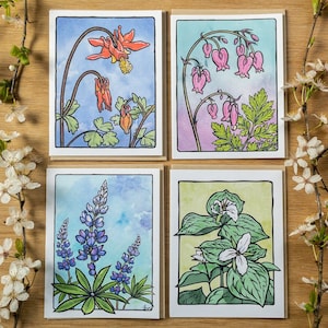 Cartes de voeux Western Wildflowers Papier 100 % recyclé