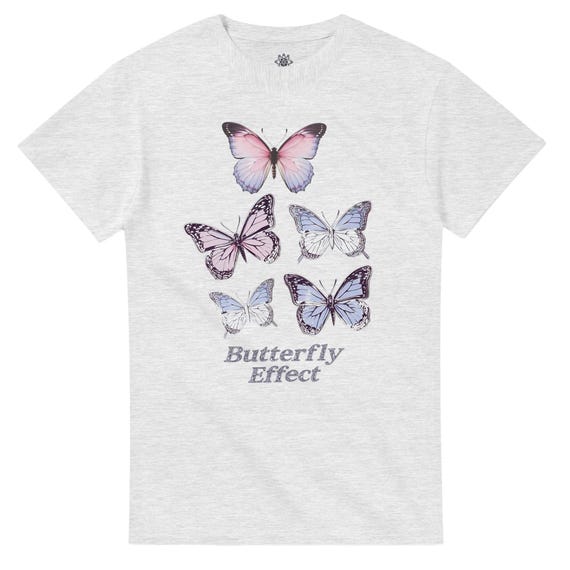 Butterfly Effect Women's T-Shirt, Vintage Butterfly Graphic Tee, Inspirational Boho Chic T-Shirt, Positive Saying Aesthetic Tee