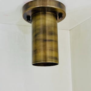 Modern Brass Ceiling Can Light | Metal Cylinder Light Fixture Extension