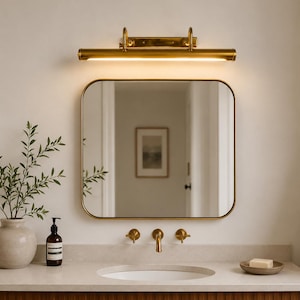 Modern Wall Sconce, Antique Brass Vanity Light, Art Display Lighting, Bathroom Mirror Light, Gallery Wall Lamp