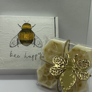 Handmade Honey and Wholegrain hand soap personalised gift set.